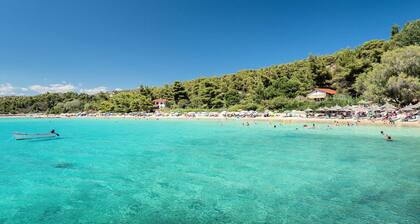 Traditional, stonebuilt, 1930s, renovated cottage with sunset, sea view.