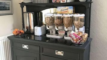 Free daily self-service breakfast