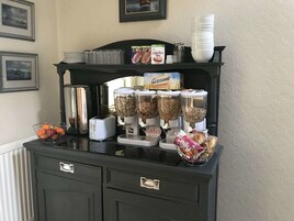 Free daily self-service breakfast 