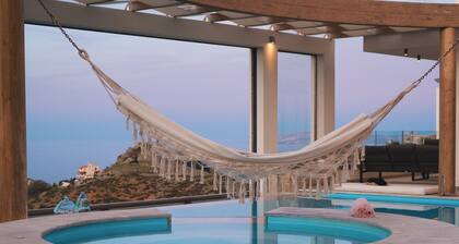 Absolute Privacy in this modern villa, with amazing seaview, private pool & BBQ
