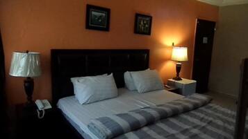 Blackout drapes, iron/ironing board, free WiFi, bed sheets