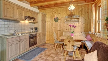 Fridge, stovetop, dishwasher, electric kettle