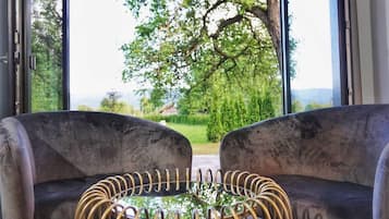 Deluxe-Doppelzimmer | Blick auf den Garten