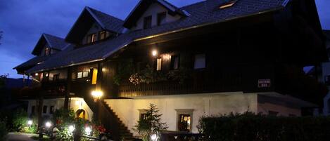 Front of property – evening/night