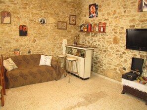 Televisión de pantalla plana, chimenea