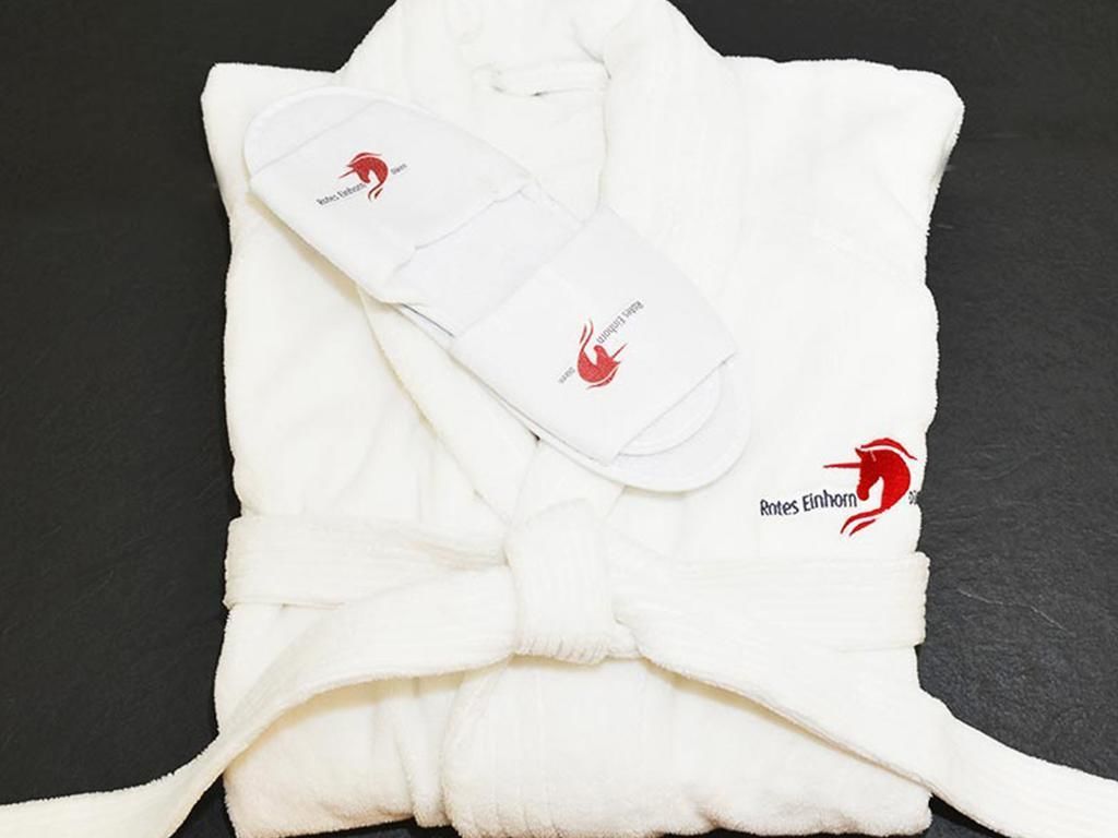 shower, hair dryer, bathrobes, slippers