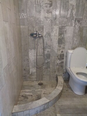 Combined shower/bathtub, hair dryer, towels, soap - Harris  Home Klimatia  Corfu (Κληματιά)
