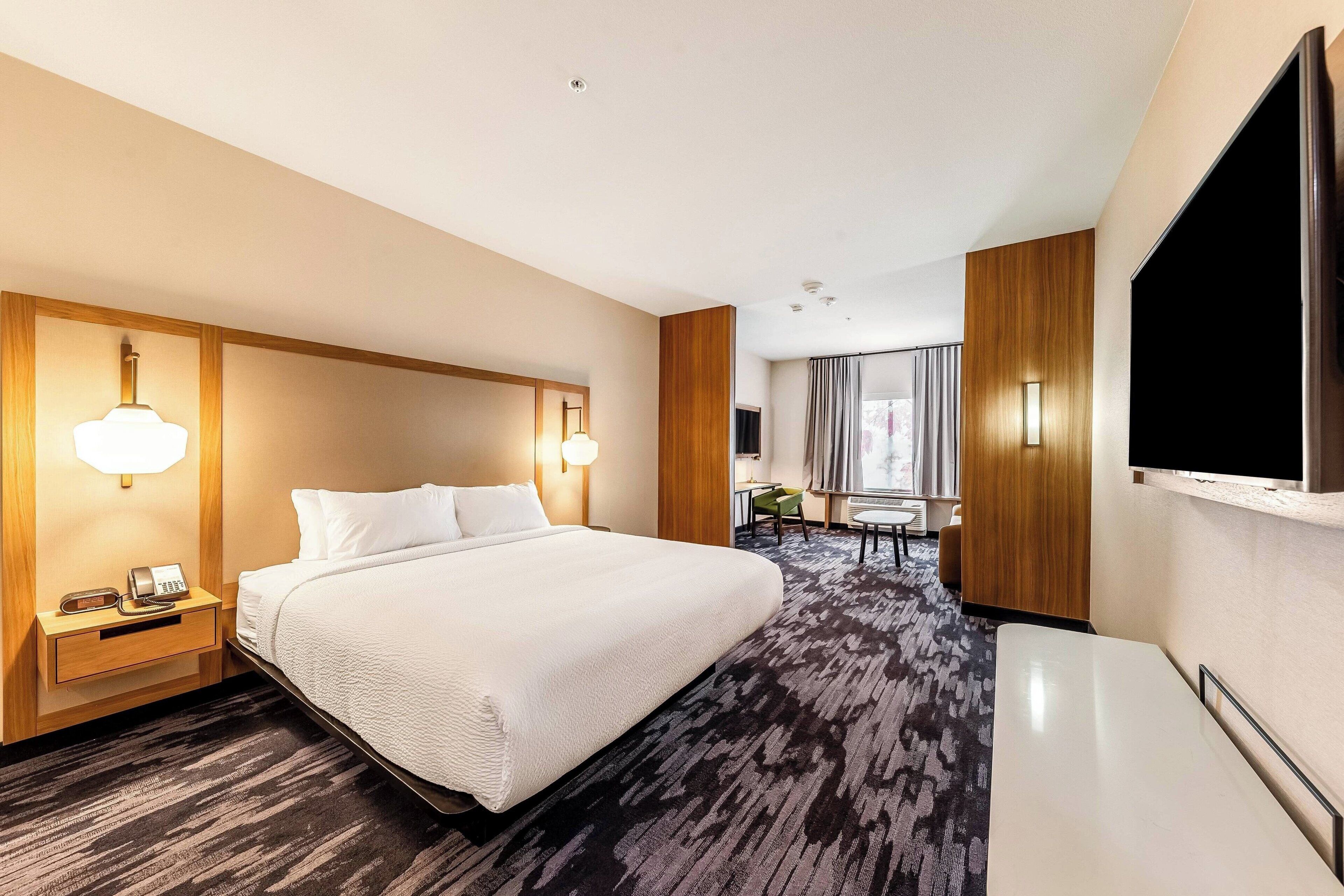 suite, 1 king bed with sofa bed | 1 bedroom, desk, laptop workspace, blackout curtains