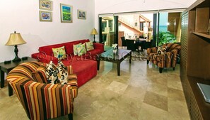 Apartamento superior, balcón (E3) | Sala de estar
