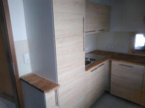 Apartment | Private kitchen | Fridge, microwave, oven, stovetop - Ferienwohnung Irene (Hassloch)