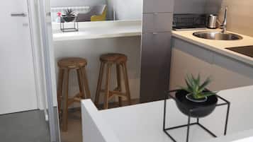 Exclusive Studio, Terrace | Private kitchenette | Fridge, stovetop, espresso maker, coffee/tea maker