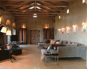 TV connectée, cheminée, jeux vidéo, lecteur de DVD