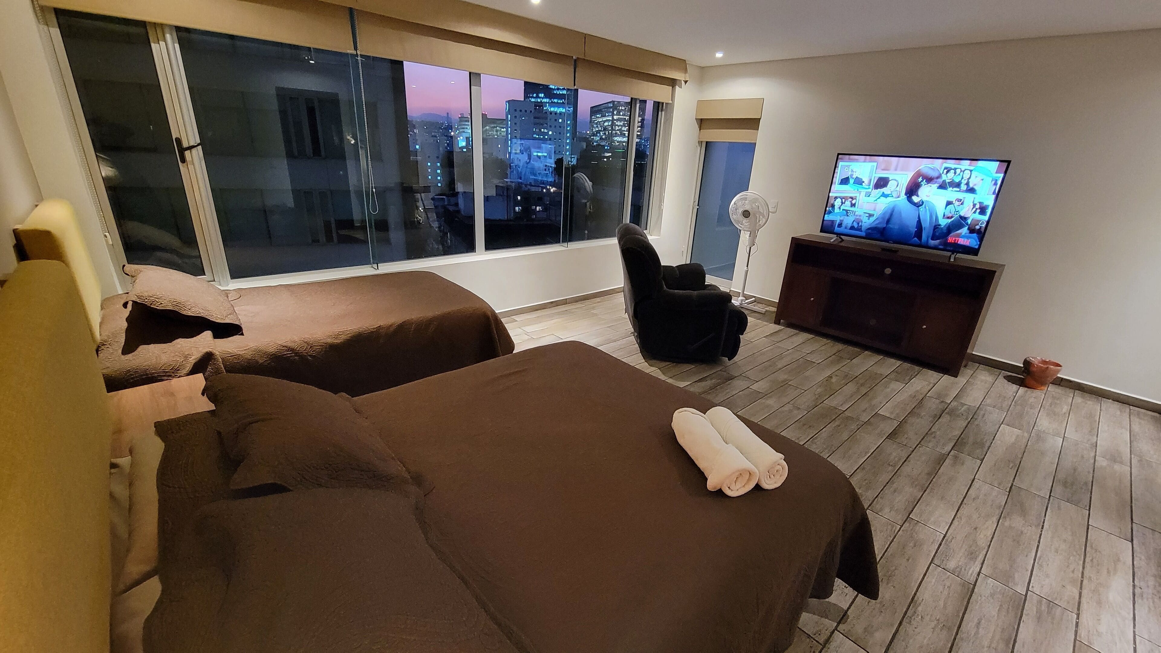 Panoramic Apartment | 3 bedrooms, desk, laptop workspace, iron/ironing board