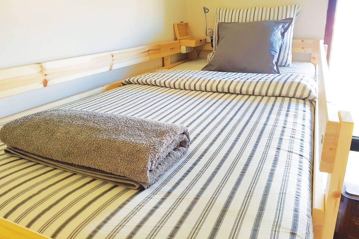 Blackout curtains, iron/ironing board, free WiFi