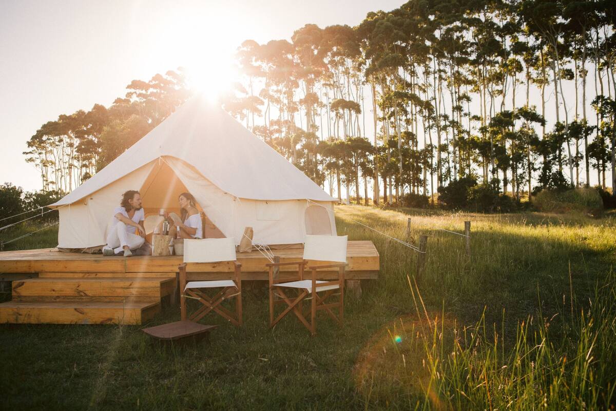 Exclusive Tent, 1 Queen Bed, Lagoon View | Terrace/patio