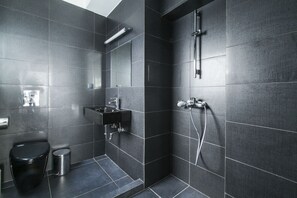 Shower, hair dryer, towels, soap - Acropolis Panorama View Penthouse with Private Terraces (Athens)