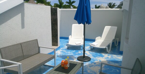 Ático familiar, 2 habitaciones, vistas a la montaña | Terraza o patio