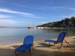 Sun loungers, beach towels