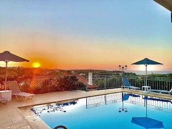 Swimming pool area of Private Villa, Asteri, Rethymno