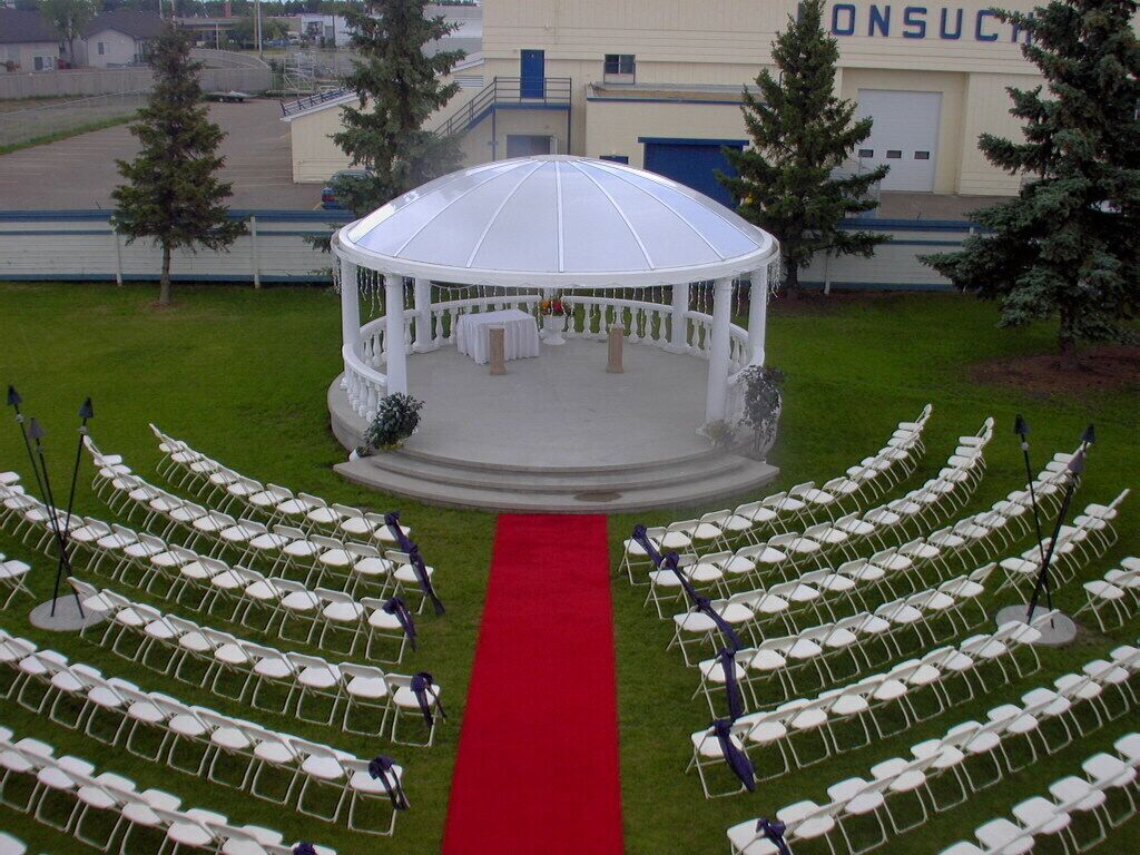 outdoor wedding area
