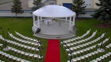 Outdoor wedding area