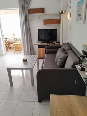 Smart TV, DVD player, books