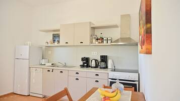 Fridge, oven, stovetop, dishwasher