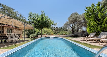 cretan tradiotional lake house with stunning views