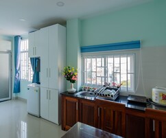 Estudio, balcón, vistas a la ciudad (Windy) | Cocina básica privada | Frigorífico, microondas, placa de cocina y arrocera