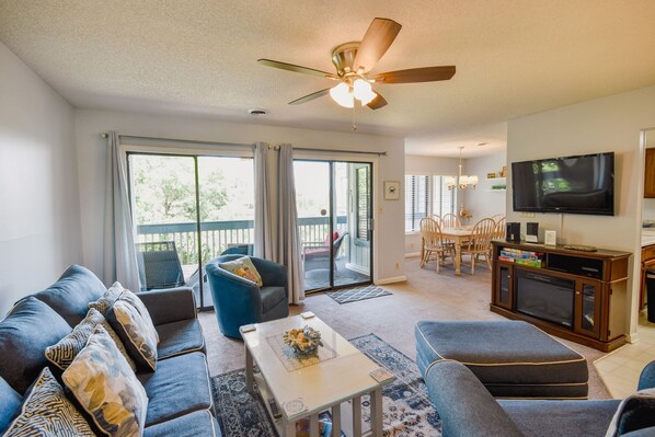 Condo, 2 Bedrooms | Living area | TV - Hermitage 1g 2 Bedroom Condo by RedAwning (Surfside Beach)