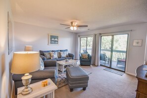 Condo, 2 Bedrooms | Living area | TV - Hermitage 1g 2 Bedroom Condo by RedAwning (Surfside Beach)