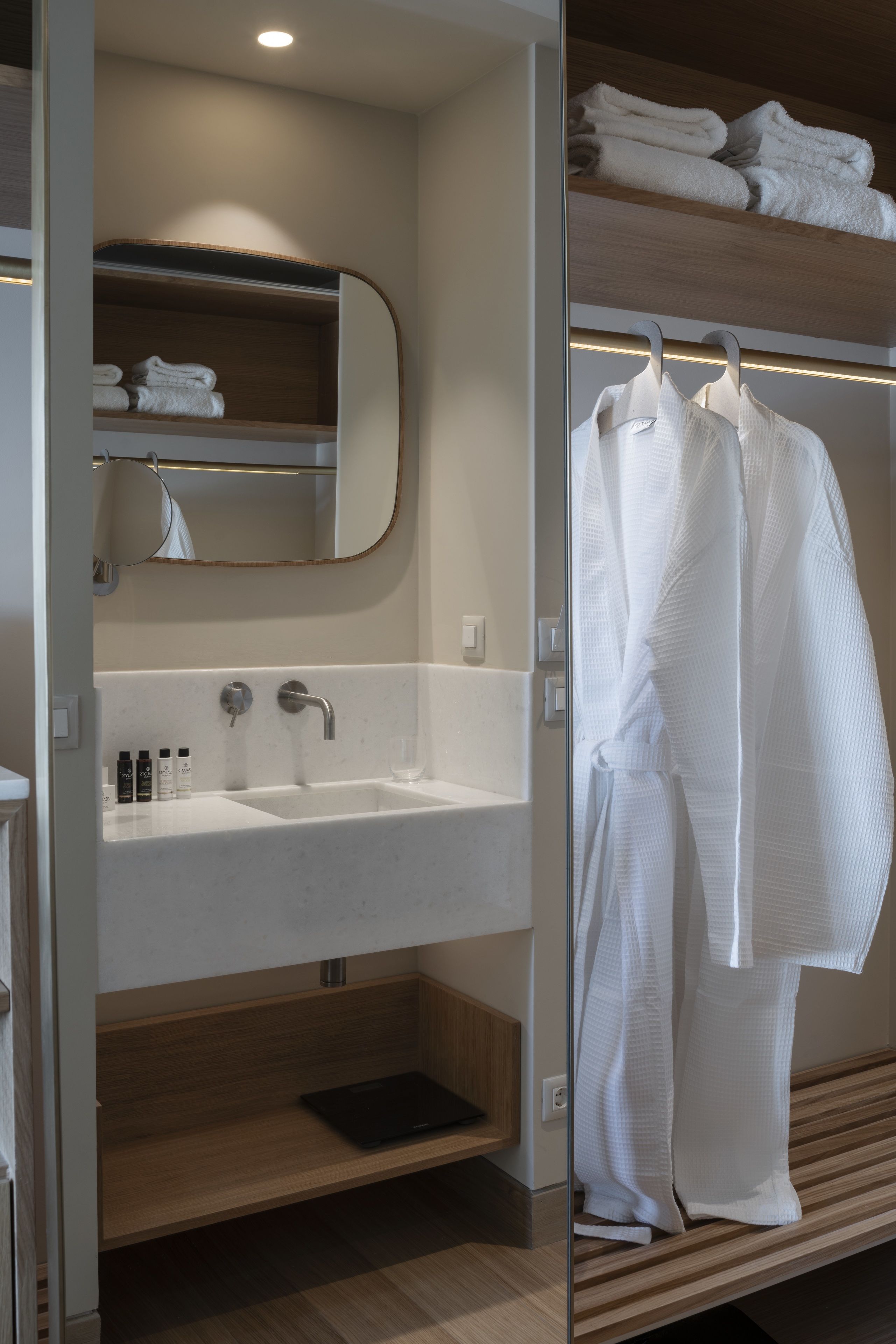 free toiletries, hair dryer, bathrobes, slippers