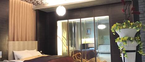 Chambre Double (Fashion) | Literie de qualité supérieure, couette en duvet d'oie, bureau