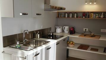 Apartment, 2 Bedrooms | Private kitchen | Full-sized fridge, oven, stovetop, espresso maker