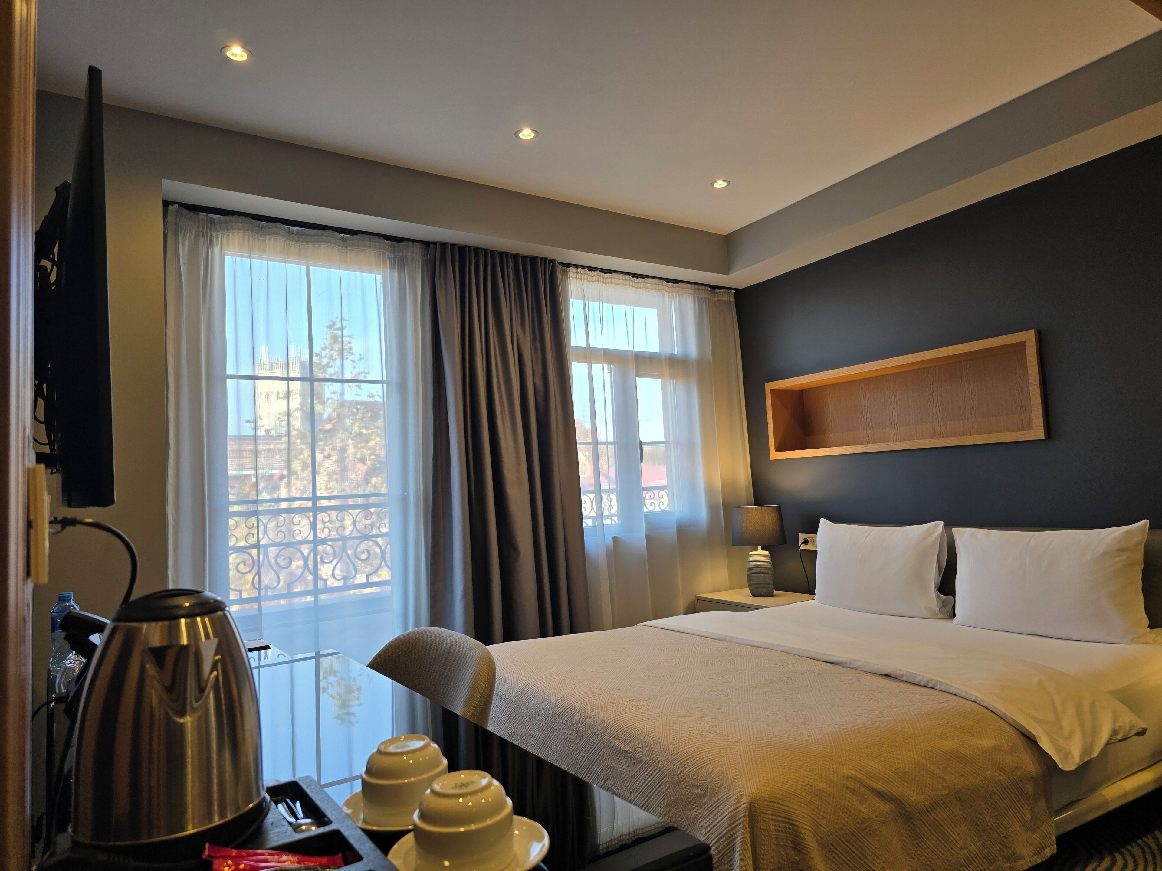 Economy Double Room With Balcony | Premium bedding, minibar, in-room safe, desk