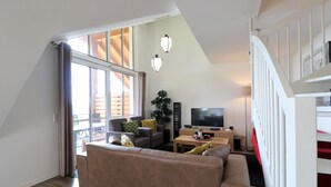 Penthouse aan de piste bij Winterberg 13 | Ausblick vom Zimmer