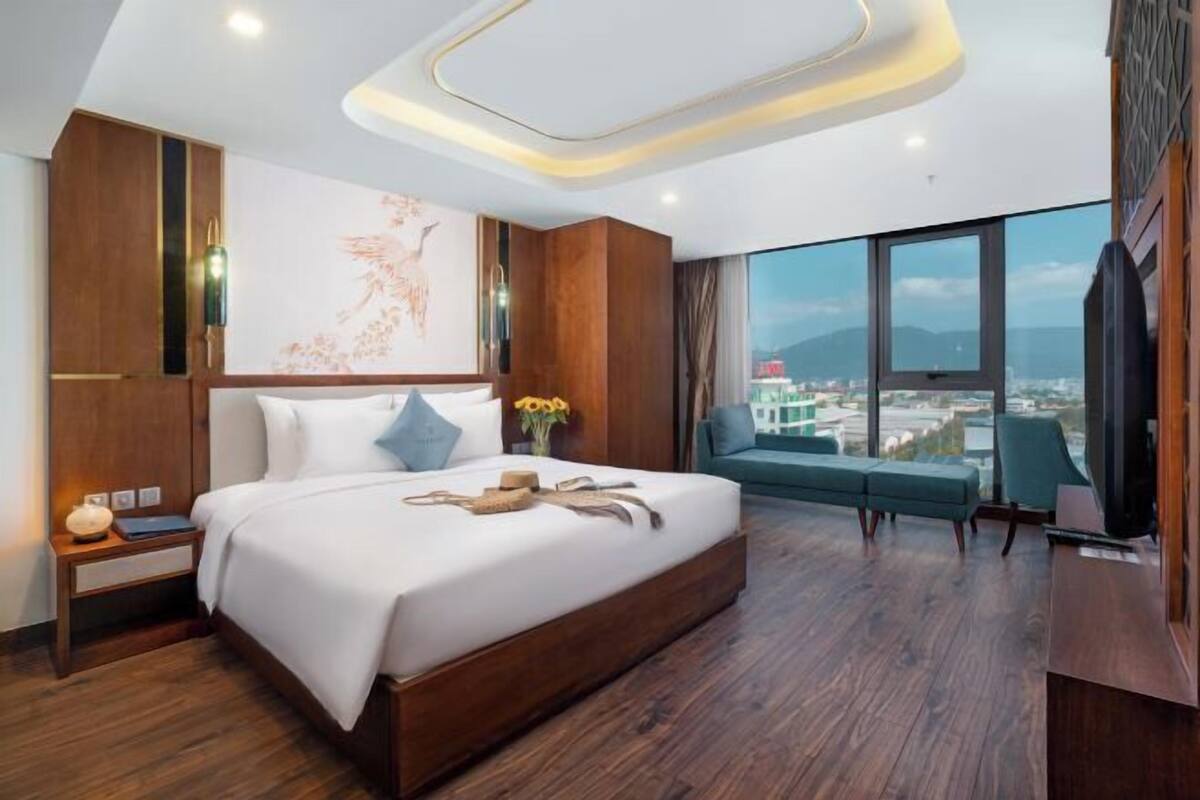 Premium bedding, down comforters, memory foam beds, minibar