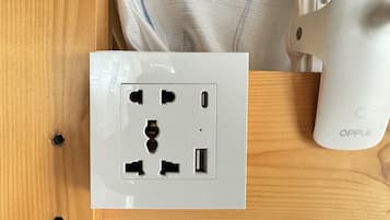 In-room safe, laptop workspace, blackout curtains, soundproofing