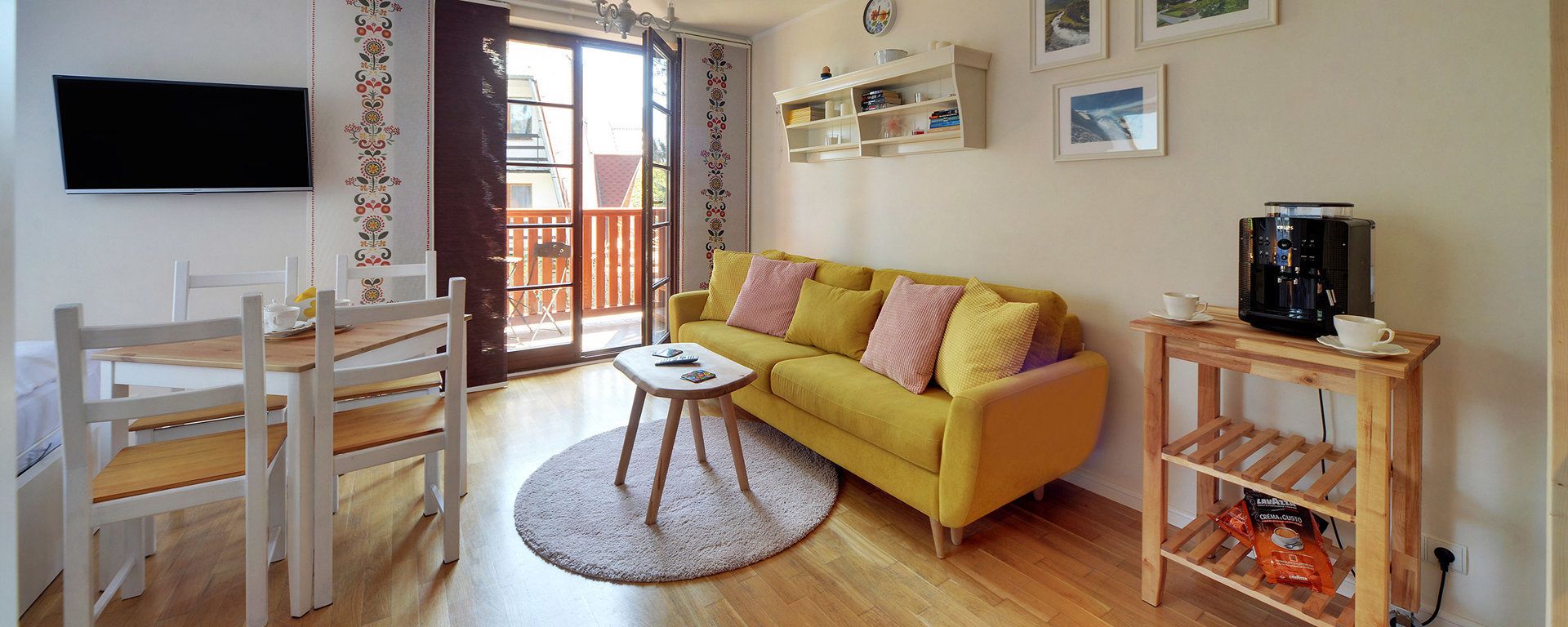 Apartment, Sauna | Living area | Flat-screen TV