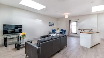 Flat-screen TV, DVD player