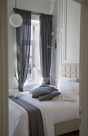 Leilighet (Notos, Acropolis view) | Lydisolert, barnesenger (inkludert), wi-fi (inkludert) og sengetøy