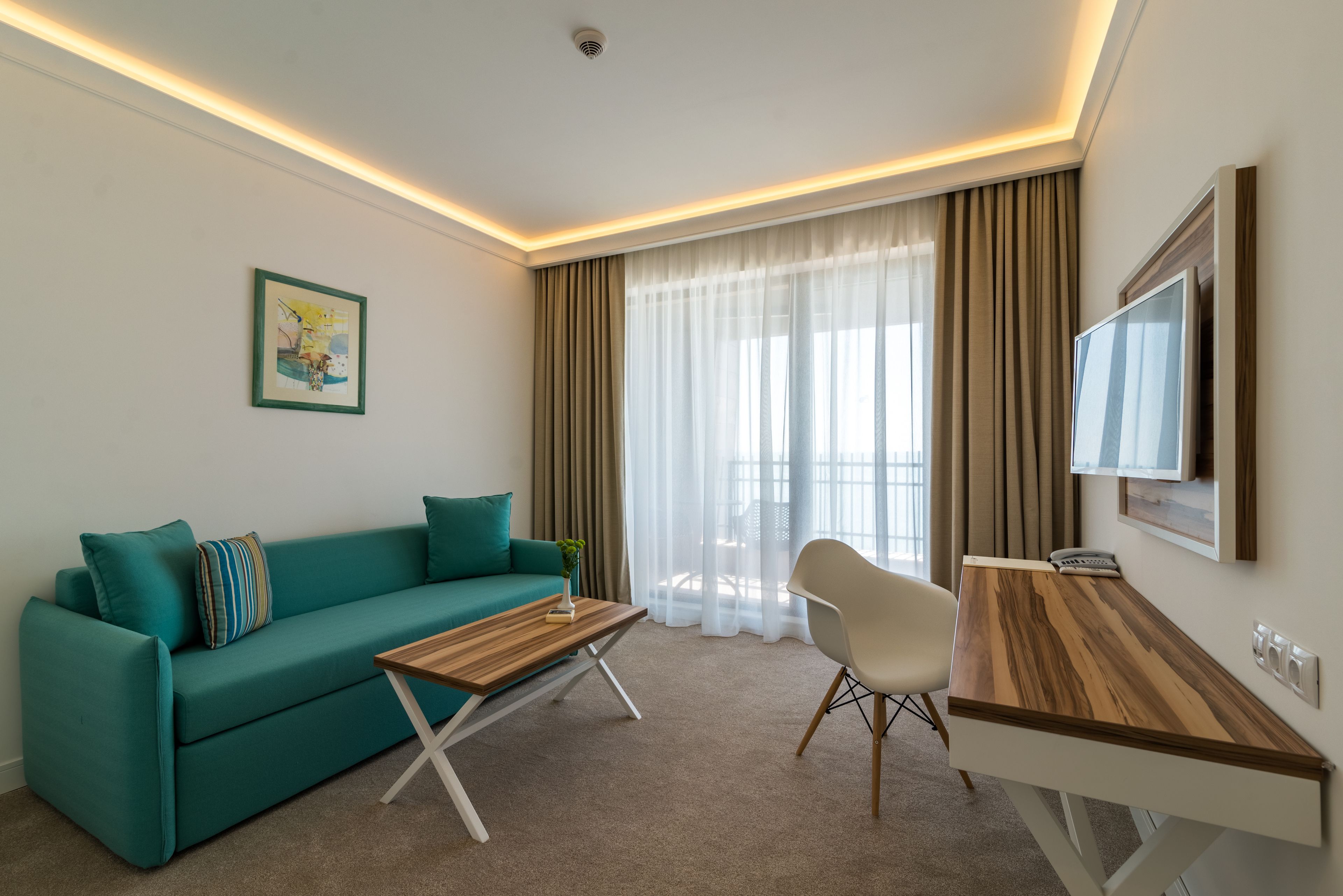 apartment, 1 bedroom, balcony | living area | flat-screen tv