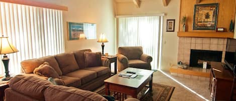 TV, fireplace, DVD player