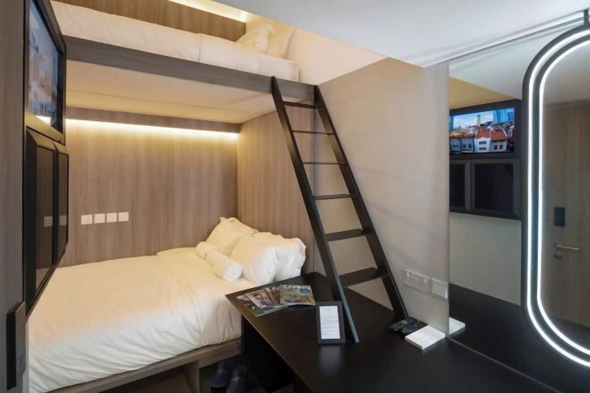 In-room safe, desk, laptop workspace, soundproofing