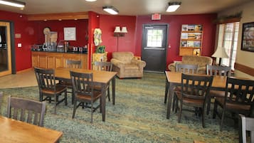 Free daily self-service breakfast