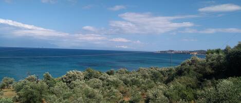Plage, chaises longues