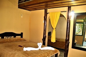 Blackout curtains, bed sheets