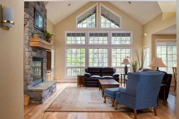 TV, fireplace, table tennis