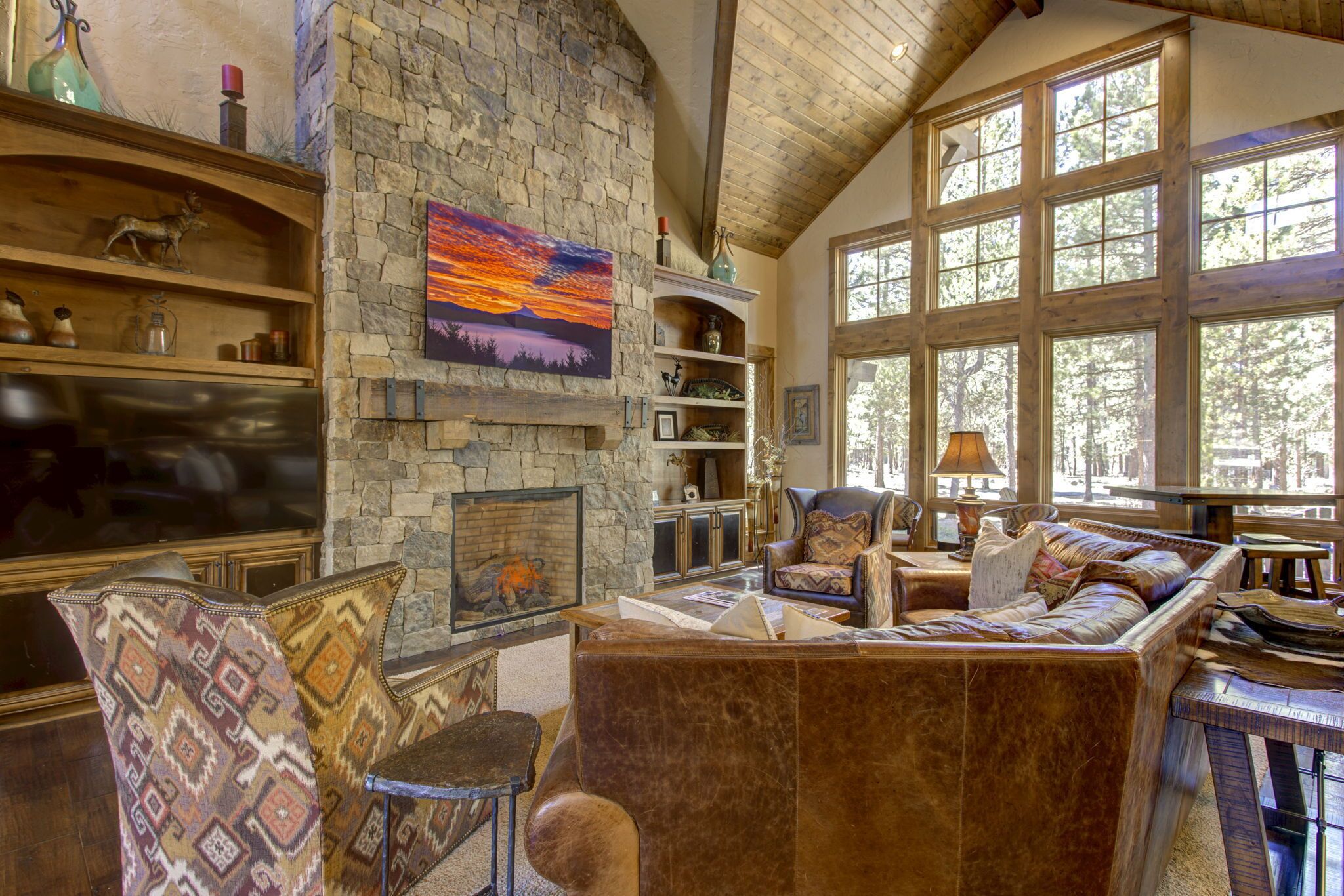 TV, fireplace, DVD player, foosball