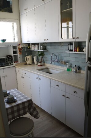 Fridge, microwave, oven, toaster - A Charming renovated APT near Rabin Square ! (תל אביב יפו)